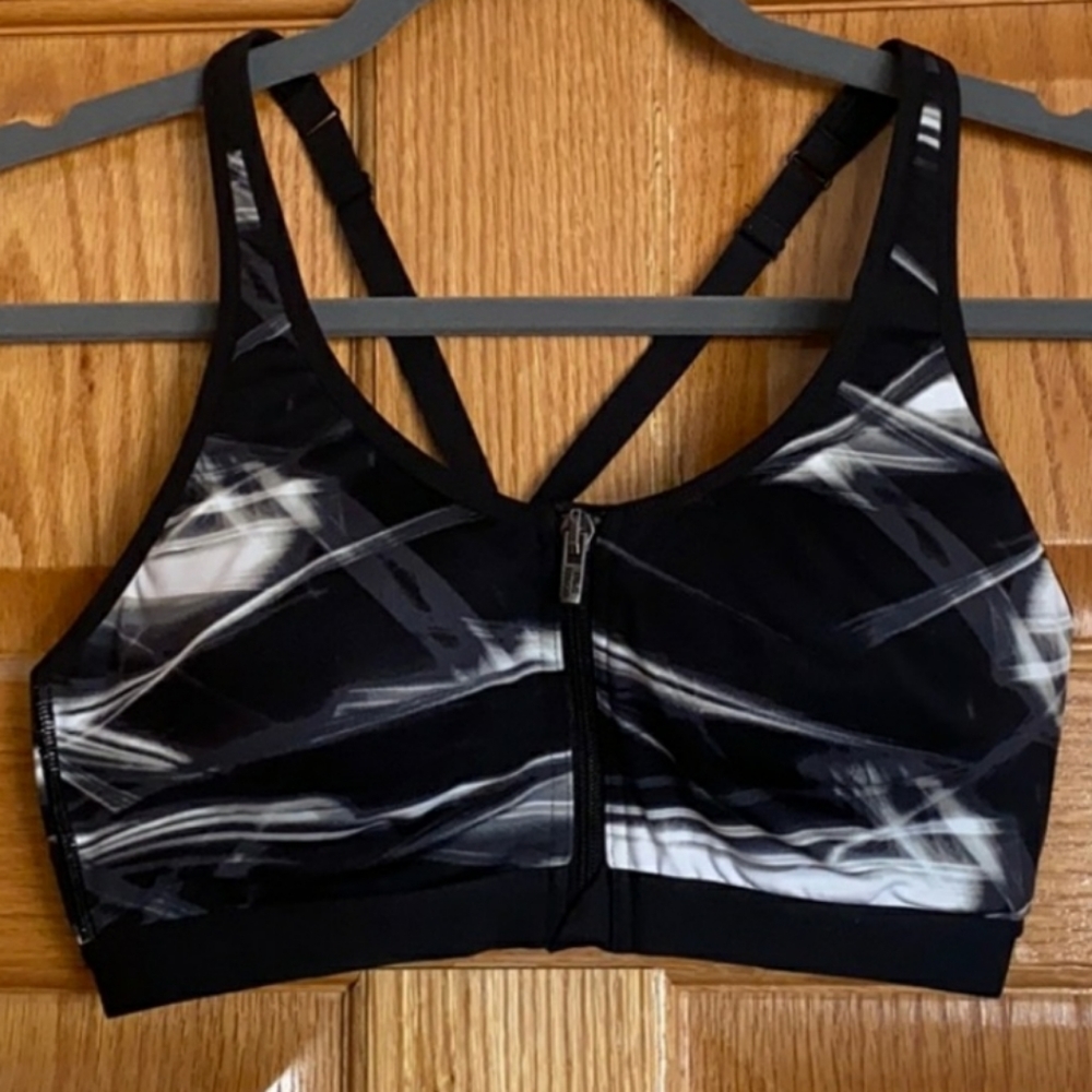 Victoria’s Secret knockout Sports Bra~40D Marbled~Front Closure with Clip & Zip